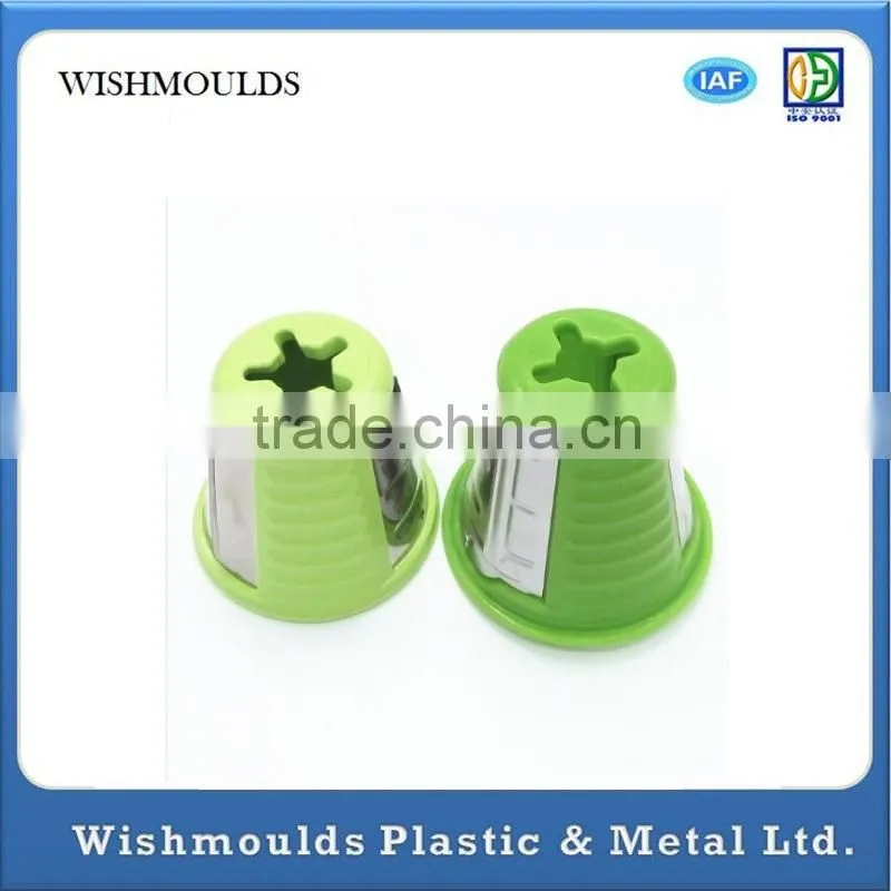 OEM POM plastic funnel overmold stainless steel funnel for Juicer