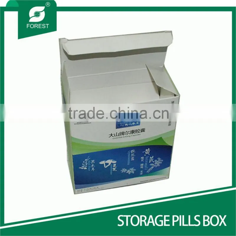 ECO-FRIENDLY CHIPBOARD BOXES FOLDED STORAGE PILLS BOX
