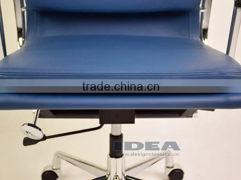 Replica EA219 Charles High Back Office Chair - Navy Blue Color Genuine Leather