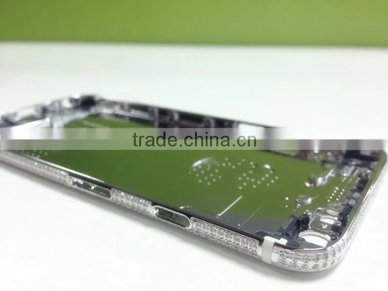 High quality Platinum plated luxury full diamond for iphone 6 plus