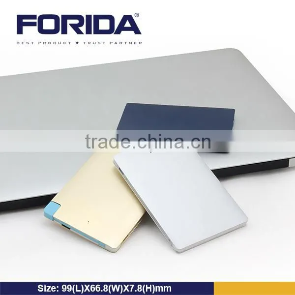 Forida aluminium ultrathin credit card power bank