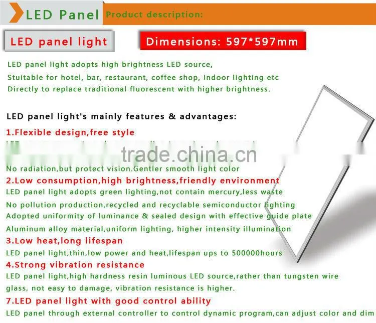3 years warranty external UL listed driver surface mounted 60x60cm 40w led panel light