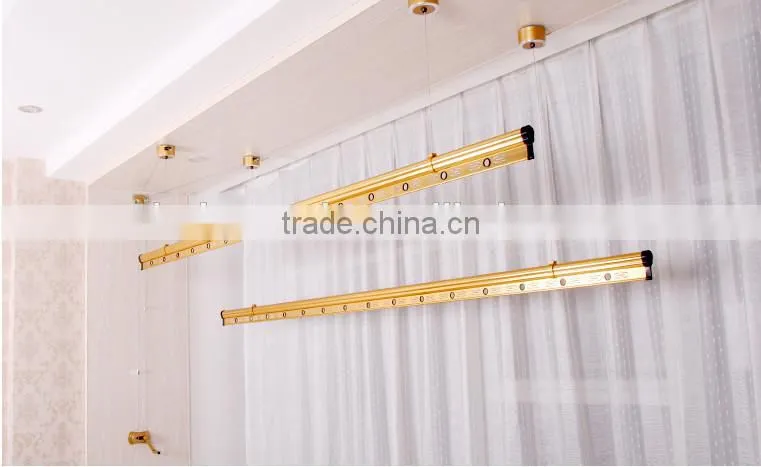 high quality mounted rack hand lift clothing racks