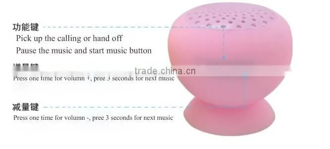 Mini silicone bluetooth wireless rainbow mushroom speaker