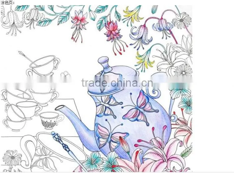 Wholesale An Inky Treasure Hunt and Enchanted Forest Coloring Book English Version Secret Garden Series