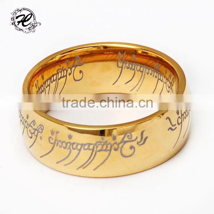 Fashion Jewelry Black Titanium Band 12mm Titanium Ring For Men