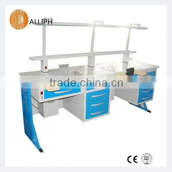 Dental double person work bench lab workstation CE approved