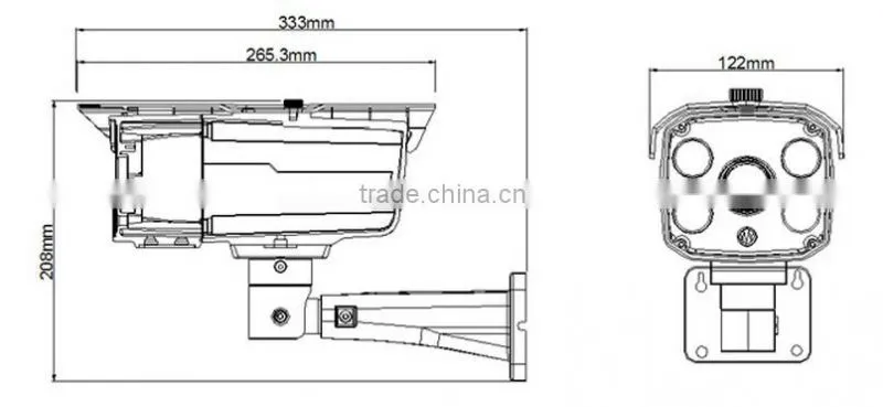 CMOS 850TVL Megapixel CS Lens Dot Matrix Led With IR Cut CCTV IR Camera