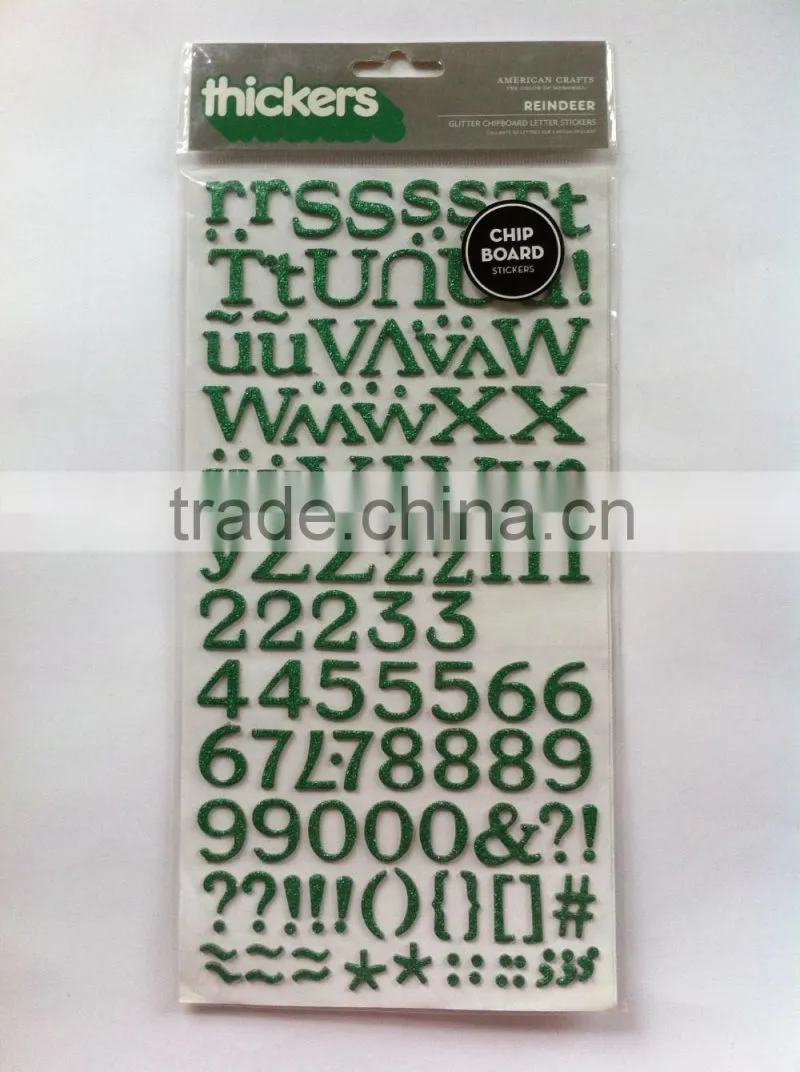 New design alphabet letter paper sticker,removable sticker paper,pvc sticker paper