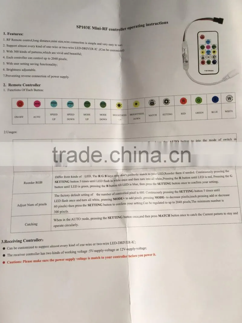 led dimmer switch controller, mini led controller dimmer, DC2.1mm RF led controller for led strip light