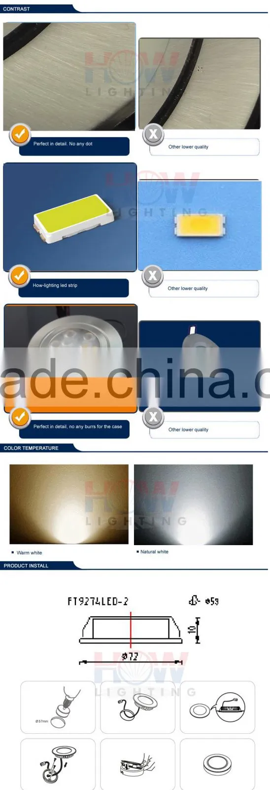 2015 new design led downlight