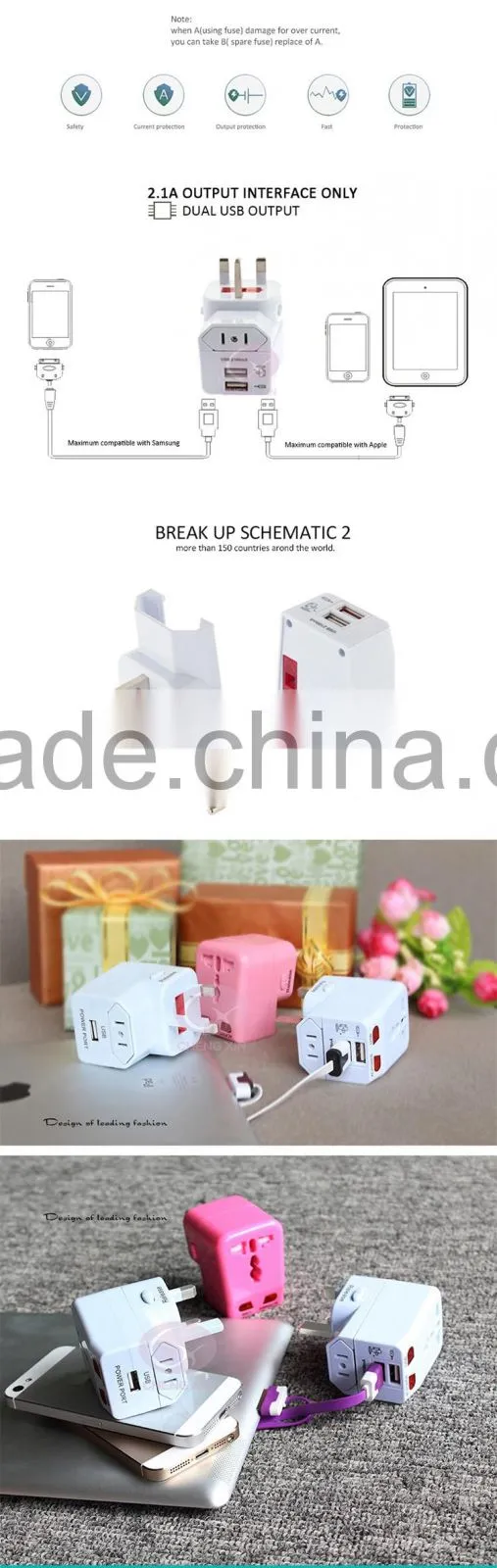 accessory mobile phone batteries ac to dc power travel adapter converter