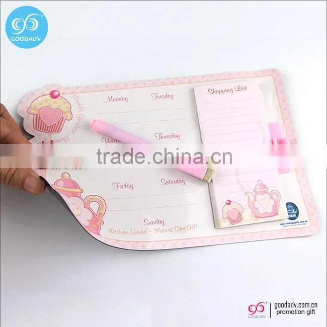 Custom shaped magnetic notepad loose leaf memo pad with custom logo