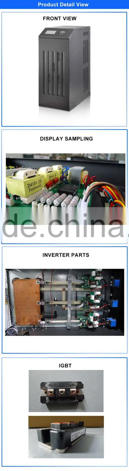 Pure Sine Wave Output Lcd Touch Screen Low Frequency Online 10 Kva UPS