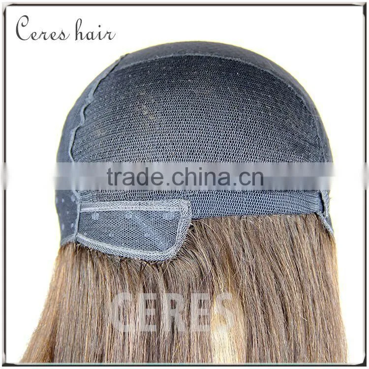 shoulder length new arrival style dark blonde color silk base human hair full lace wig