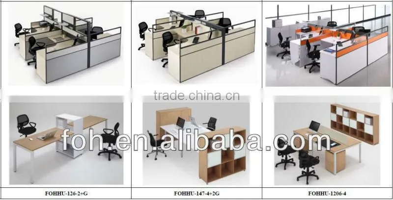 Office Staff Partition with Manager Seat (FOHBM-4L1414T-D)