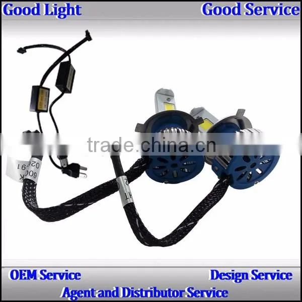 ovovs Super bright DC24V 12V 24w car led headlight 2600LM H4 h1 h3 for Motorcycle parts