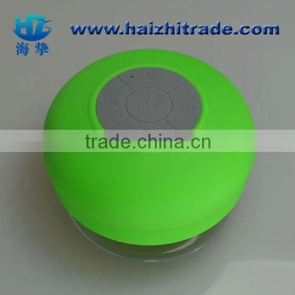 Most popular bulit-in li-ion battery bluetooth waterproof mini speaker and sucking disc function
