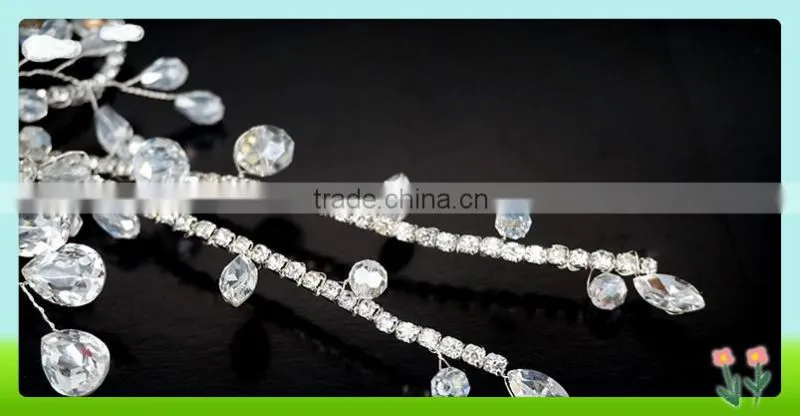 2016 Wholesale bling bling crystal haircomb for bridal,decorative haircomb