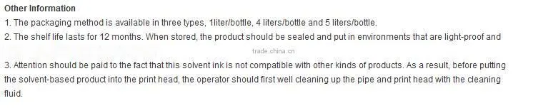 msds solvent based ink