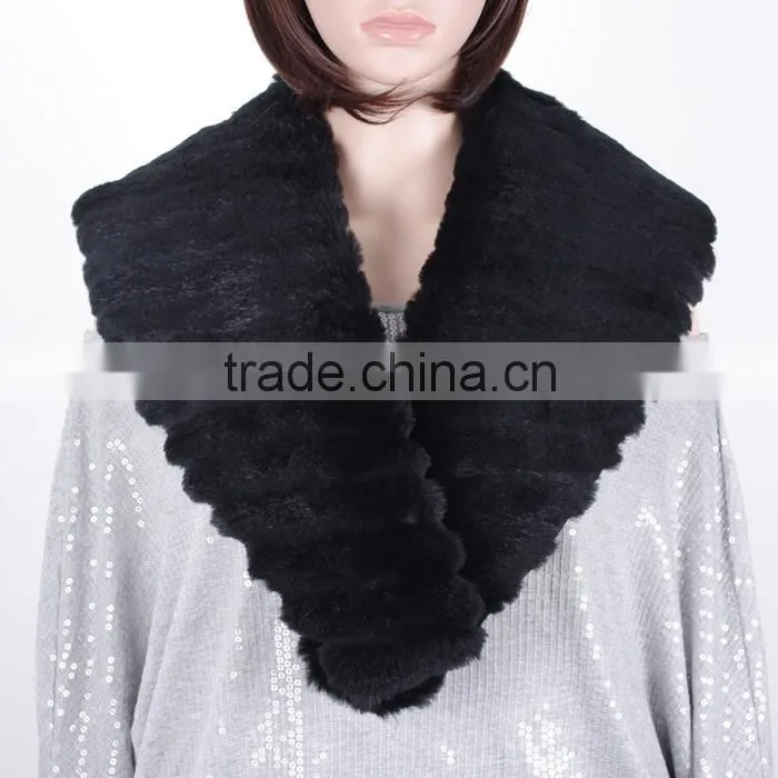The Lastest Design Fur Scarf Shawl / Rex Rabbit Fur Scarf KZ150136