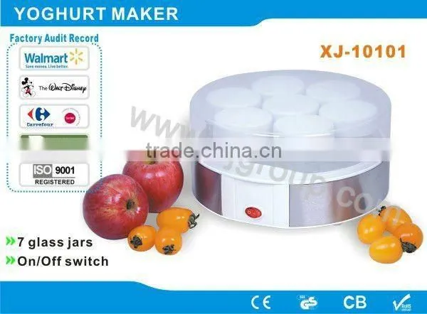 7 glass yoghurt maker with LFGB reports