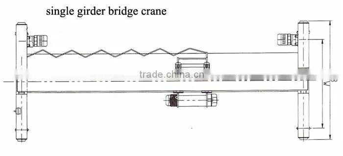 single girder overhead bridge crane 5ton price