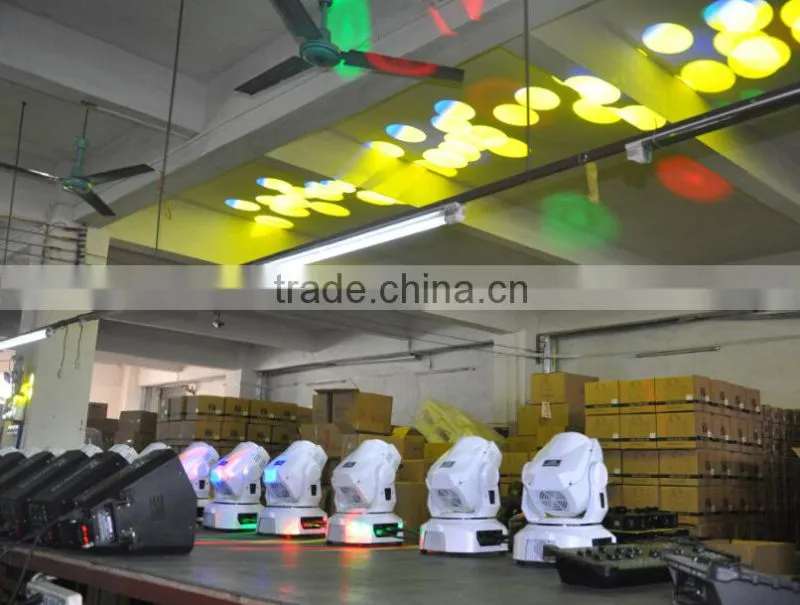 Stage moving head lights 75w 8 color 7 rotation gobo spot moving head 3 facet prism