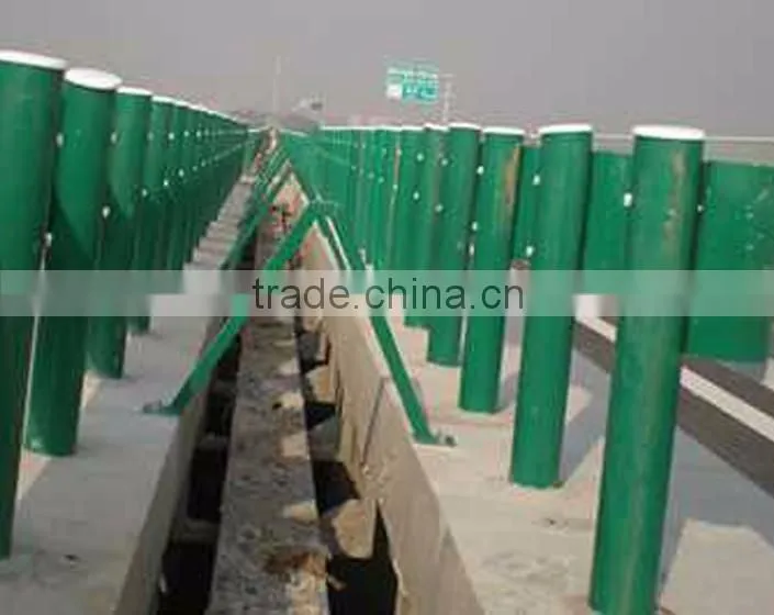 Traffic safety barrier security steel column
