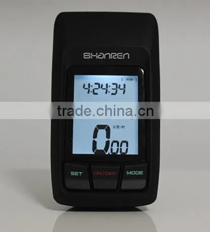 USB rechargeable Rainproof LCD Backlight Bike Odometer wireless bicycle led light