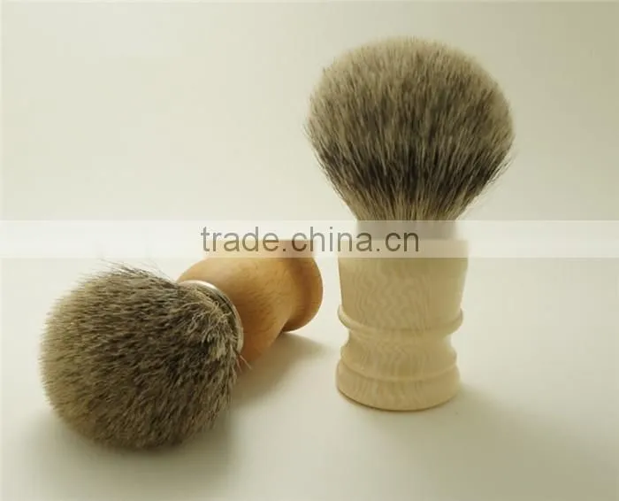 Wooden Shaving Brush Handles with 22mm Best Silvertip Badger Hair Knots