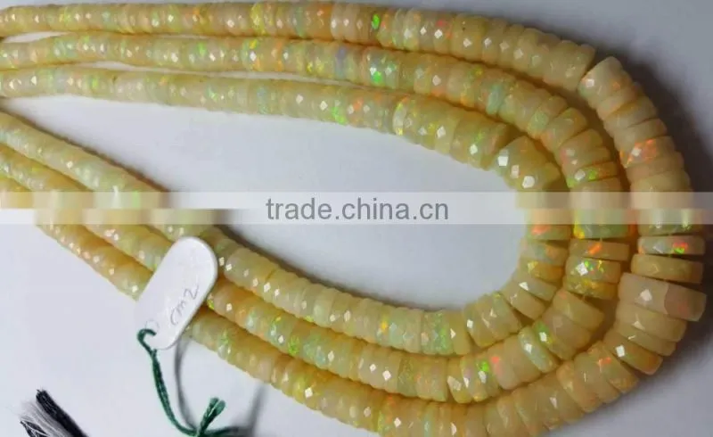 #CMZ Top Quality Faceted cut tyre Bead Ethiopian Opal