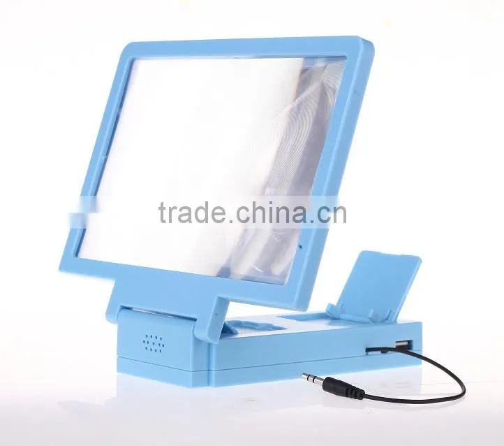 New product Large mobile phone 3D screen magnifier with 4000~6000mah power bank