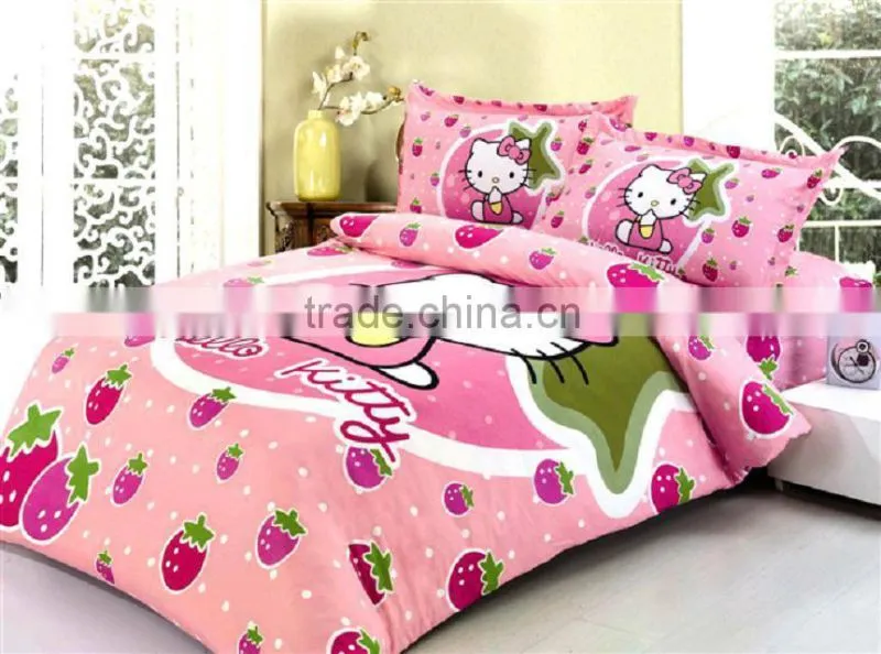 children bedding/kids bedding set/duvet cover,polyester bedding set,hello kitty design