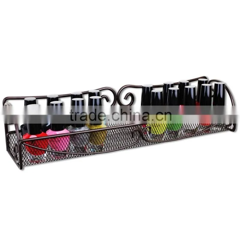 Bronze Wall Mounted 1-Tier Mesh Nail Polish Rack/Stand/Organizer