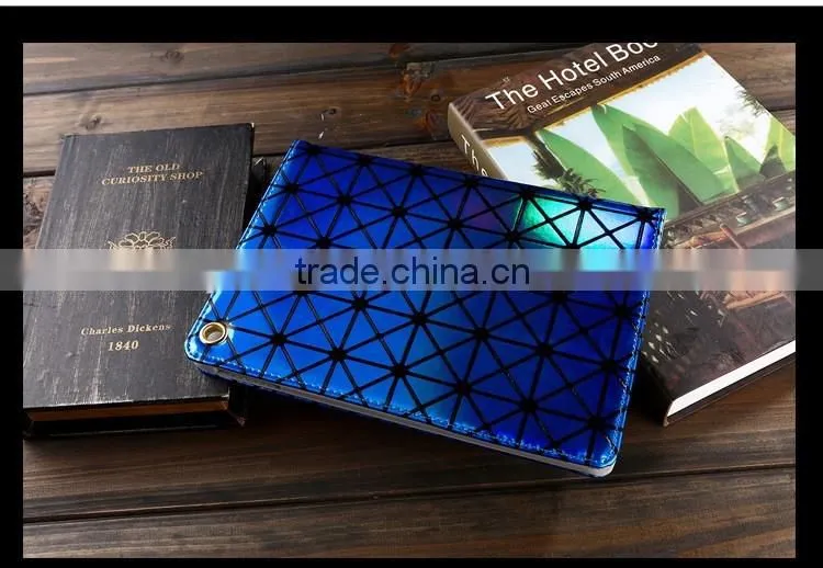 For iPad Mini Sleeve Leather Case Laser Drilling Flip Stand Cover Wallet Case