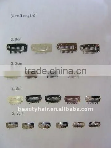 100pcs Black 2.8cm Hair Snap Wigs Clips for Machine Wefted/weaving Extensions Medium Professional Salon Accessories Brown Blonde