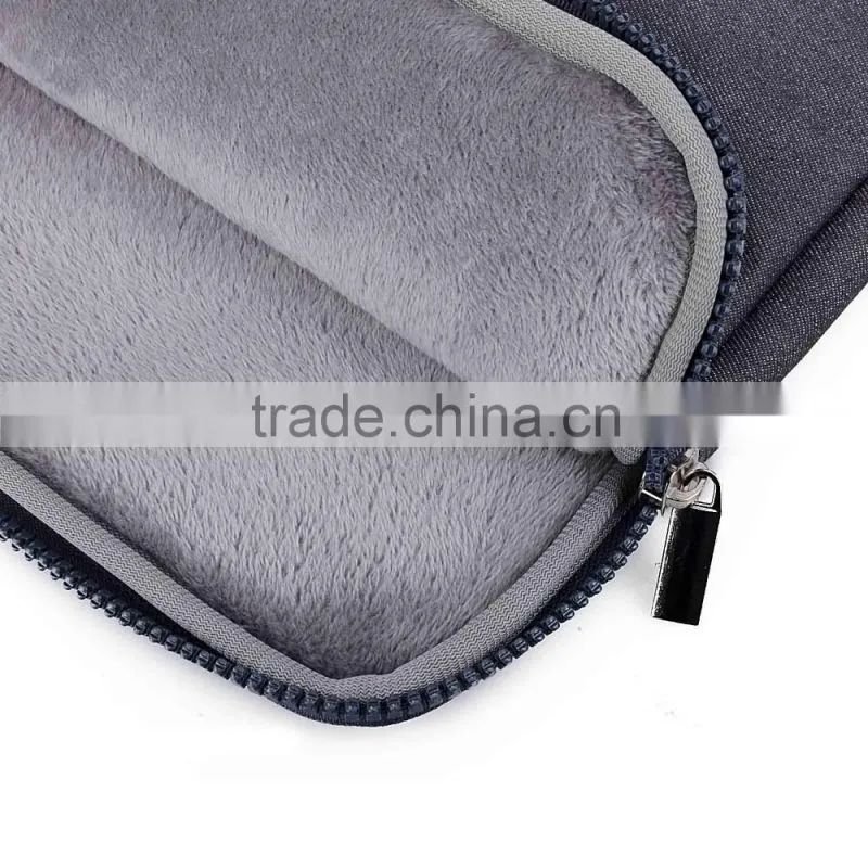 Multifunction laptop shoulder strap bag briefcase premium denim fabric 11-15 inch notebook computer for macBook case B022845(1)