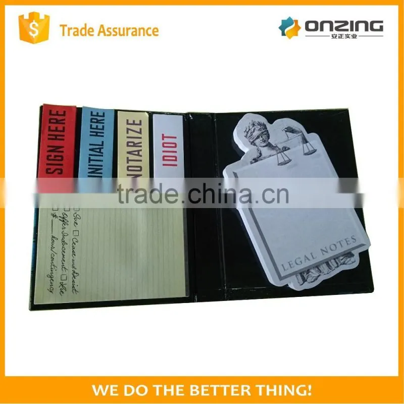 Onzing good quality die cut shaped sticky notes writing pad