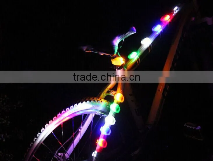 2 LED bicycle front light bicycle signal light silicone bike light