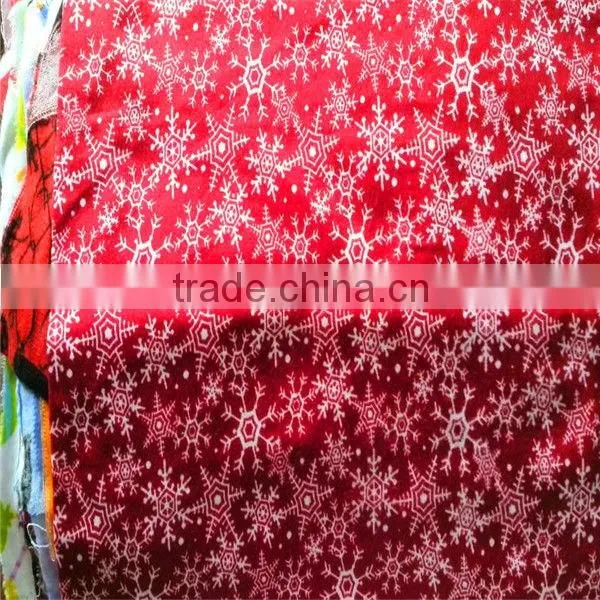 Two side brush printed cotton flannel fabric