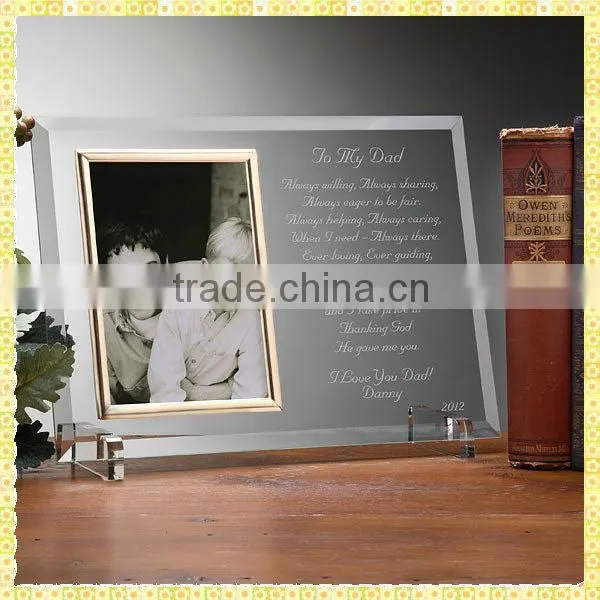 Handcrafted Wedding Gifts Glass Photo Frame For Married Keepsake