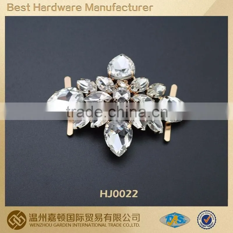 Crystal square shape ladies shoe buckle