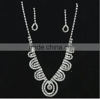 2016 China Wholesale Fashion Women Necklace Earrings Set Elegant Bridal Jewelry Set