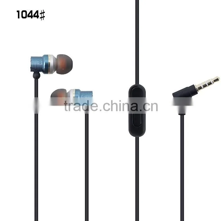 2016 new Mobile earphone, metal earphones with microphone,earphones with mic 3.5mm