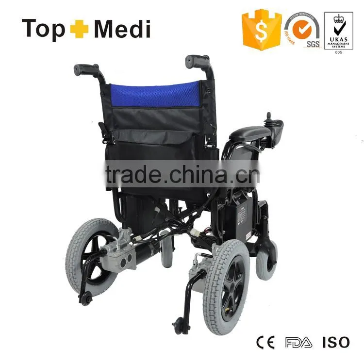 Topmedi New Type Power Electric Wheelchair with Lead Acid Battery for Disabled and Elderly People/Silla de ruedas electrica