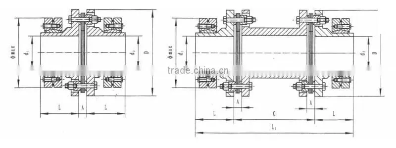 HZCD SJM Locking disc type elastic diaphragm coupling
