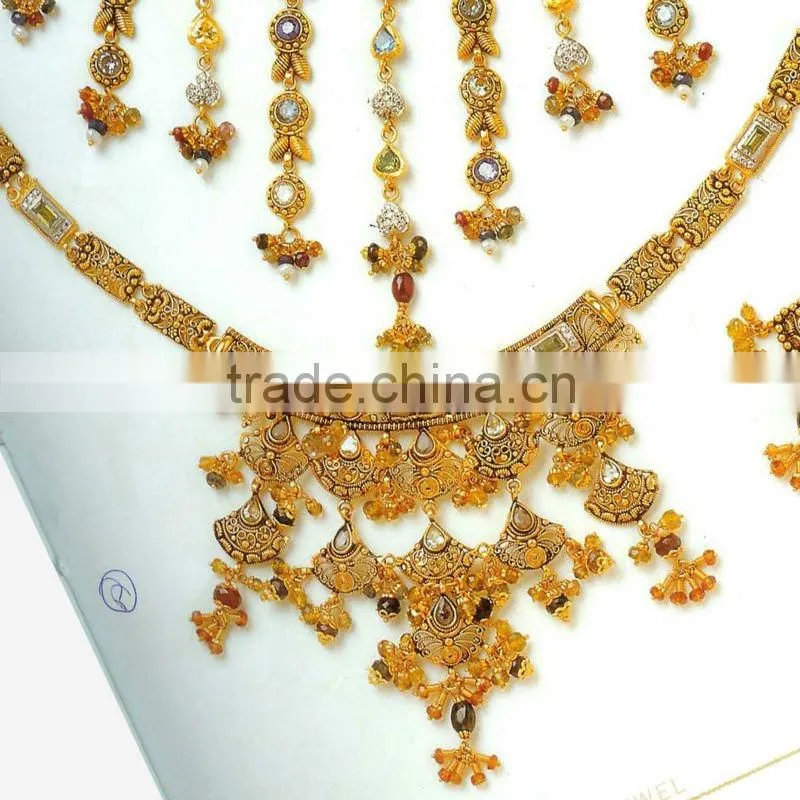 22 K Gold Bridal Necklace Sets, Kundan Necklace Sets, Kundan Jewellery