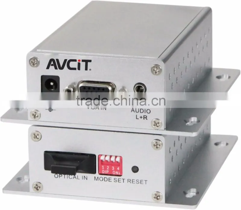 VGA Extender over Optic Fiber Signal Extender Transmitter and Receiver