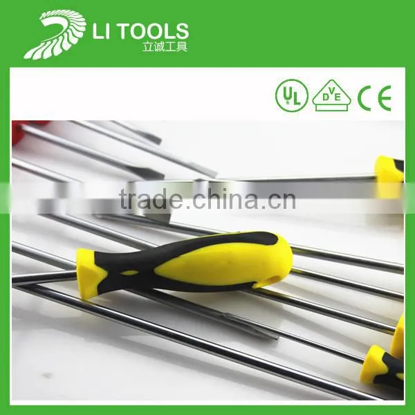 Plastic handle carbon steel 3mm 4mm 5mm 6mm slotted screwdriver